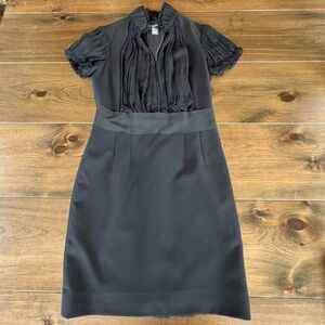 Etcetera Black Dress with Sheer Sleeves-size 4